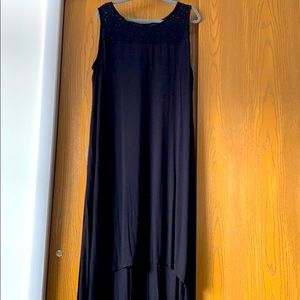 Lane Bryant black high/low maxi
